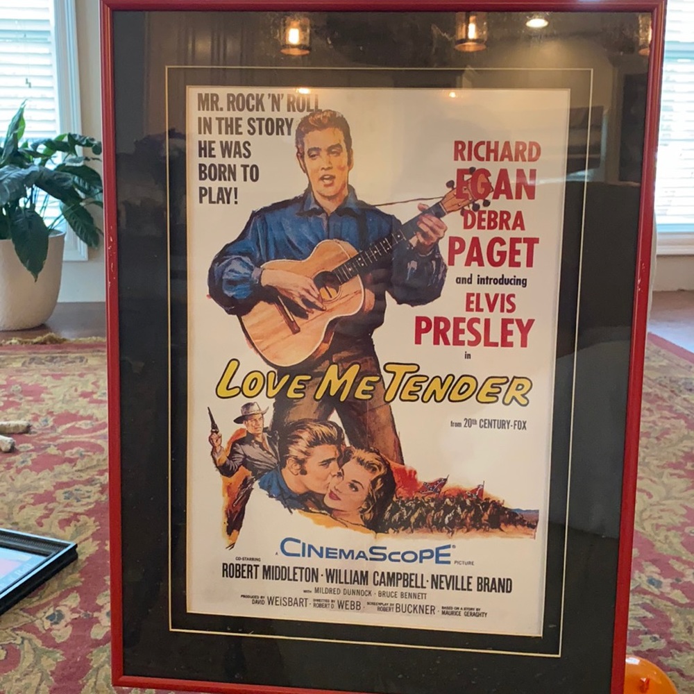 Framed Elvis poster